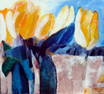 Tulpen blau - gelb, 2006, klein