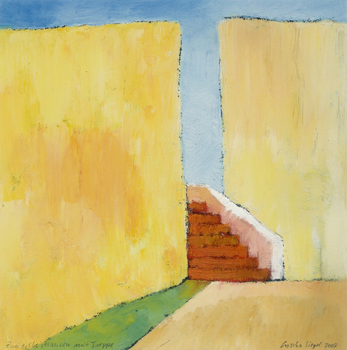 Zwei gelbe Mauern mit Treppe, 2008